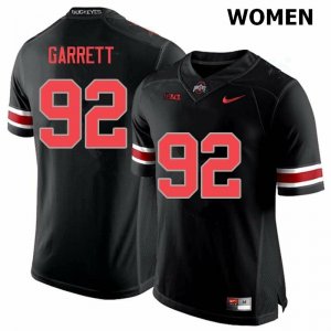 NCAA Ohio State Buckeyes Women's #92 Haskell Garrett Blackout Nike Football College Jersey JRN1845LB
